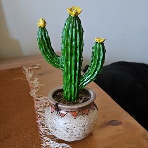 Source Unknown Green and Yellow Cactus Decor